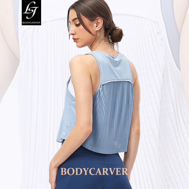BC Shutter Yoga Vest Women Sports Fitness Top Beauty Back Design