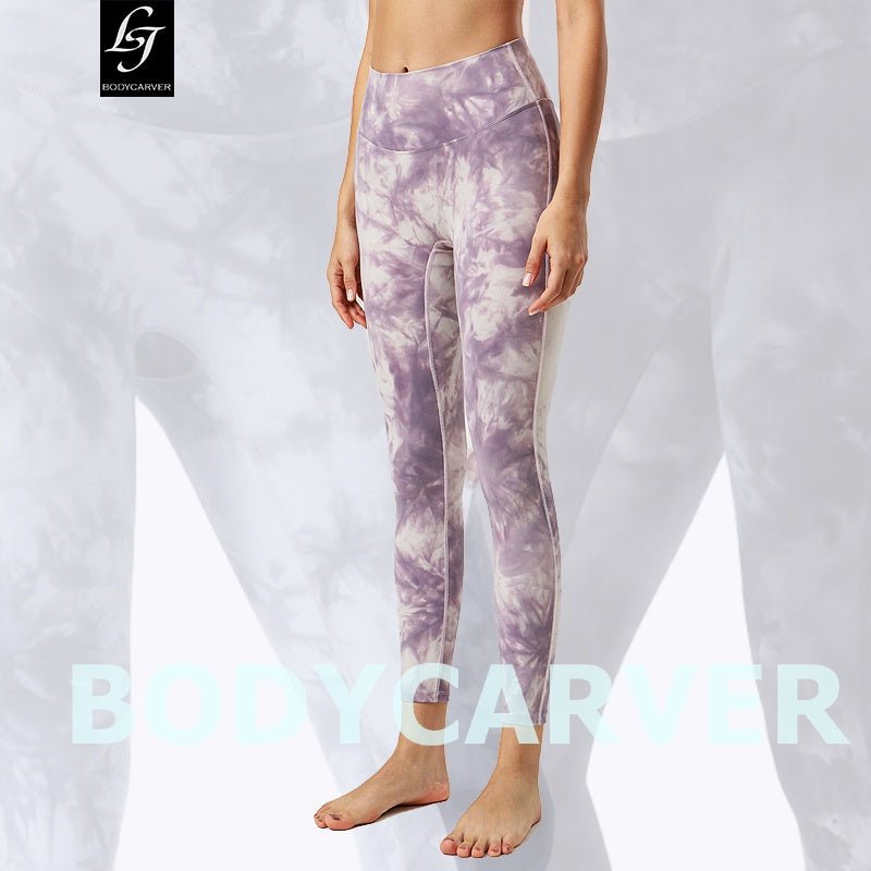 Custom Butter Soft Nylon Fabric Tie Dye Yoga Leggings Fitness